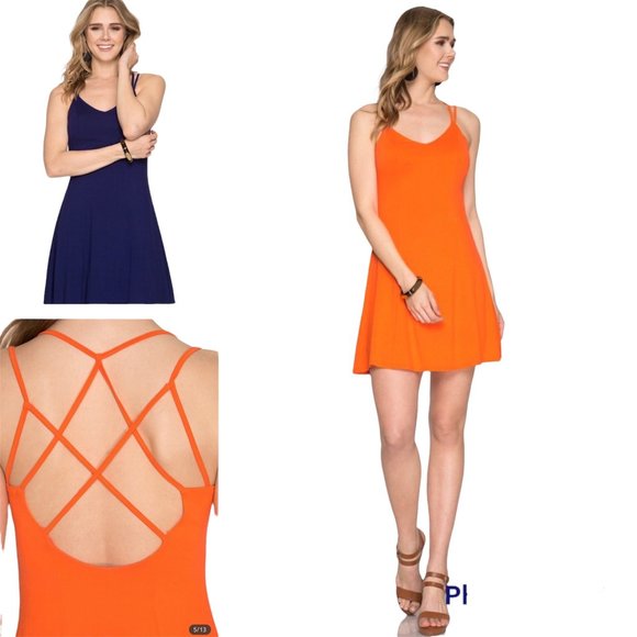 STYLE U - CROSS BACK DRESS - Picture 1 of 6